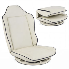 360° Swivel Floor Gaming Chair with 5-Level Adjustable Backrest-Beige