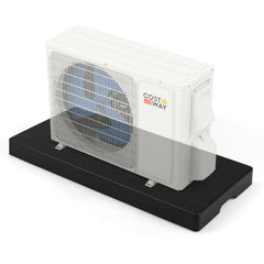 38 inches x 18 inches x 3 inches Mini Split Condenser Pad for Ductless Heat Pump HVAC Systems-Black