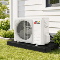 38 inches x 18 inches x 3 inches Mini Split Condenser Pad for Ductless Heat Pump HVAC Systems-Black