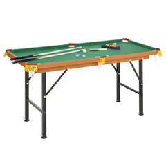 55" Mini Pool Table Portable Billiard Table Includes Cues, Ball, Chalk, Rack, Blue