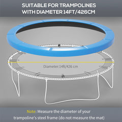 14ft Trampoline Replacement Pad Trampolining Replacement Jump Bounce Exercise GYM Pad Only Light Blue