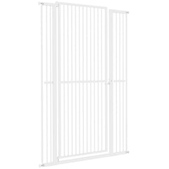 59" Extra Tall Cat Gate, 30"-41" Pet Gate with 2.8" and 5.5" Extensions, for Doorway, Hallway, Stairway, Black