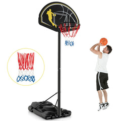 4.25-10 Feet Portable Adjustable Basketball Goal Hoop System