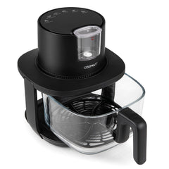 4.5L Glass Air Fryer with Steam Frying Mode-Black