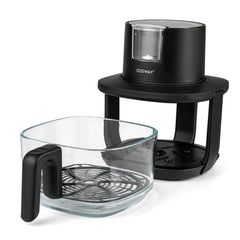 4.5L Glass Air Fryer with Steam Frying Mode-Black