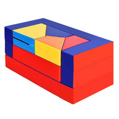 4 in 1 Crawl and Climb Foam Play Set, 6 Shaped Blocks for Toddlers