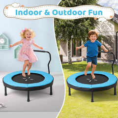 40 Inch Trampoline for Kids Indoor Outdoor Fitness Trampoline-Blue