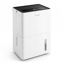 80 Pint Compressor Dehumidifier for 4000 Sq Ft, 1 Gallon Tank, Inside Drying, 42 dB, Child Lock, White