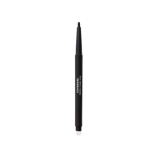 COVERGIRL - Perfect Point Plus Eyeliner, micro-fine point, precise line, built-in smudger tip for a softer, smokier look, 100% Cruelty-Free, Black Onyx - 200