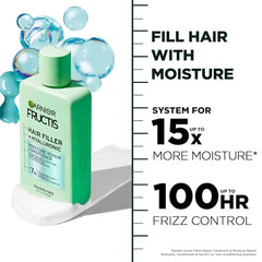 Garnier Fructis Hair Filler + Hyaluronic Acid Moisture Repair Sulfate-Free Conditioner, for Curly and Wavy Hair, up to 15X More Moisture & 100 Hours of Frizz Control, 300ml