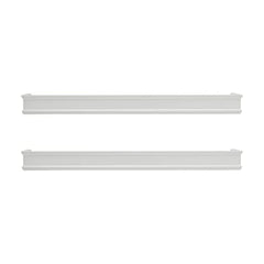 MELANNCO Modern Traditional Floating Wall Shelves for Bedroom, Living Room, Nursery, Office, Set of 2, 20 Inch, White Finish