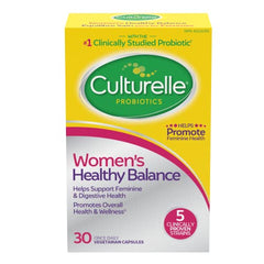 Culturelle Probiotics, Women’s Healthy Balance, 30 Capsules, 5 Clinically Proven Probiotic Strains to Support Digestive, Immune & Vaginal Health*