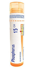 Boiron Phosphorus 15ch,Homeopathic medicine. Each tube contains 4 g (approximately 80 pellets)