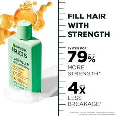 Garnier Fructis Hair Filler + Vitamin C Strength Repair Sulfate-Free Shampoo, for Weak Damaged Hair, up to 4X Less Breakage & 79% More Strength, 300ml