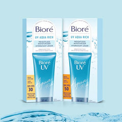 Bioré UV Aqua Rich Weightless Moisturizer with SPF 30 | Dermatologist Tested Face Cream with Invisible UV Protection | 50mL | Made in Canada