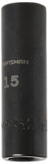 CRAFTSMAN Deep Impact Socket, Metric, 1/2-Inch Drive, 15mm (CMMT16076)