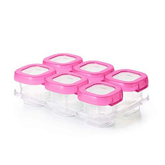 Oxo Tot Baby Blocks Food Storage Containers, Pink, 2 oz