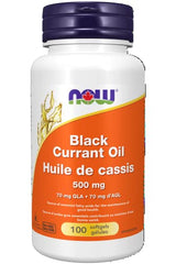 NOW Supplements, Black Currant Oil 500 mg with 70mg of GLA (Gamma-Linolenic Acid), 100 Softgels