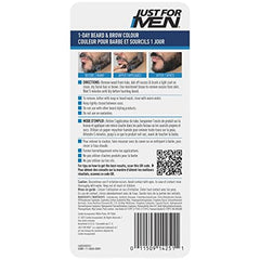 Just for Men 1-Day Beard & Brow Color, Temporary Color for Beard and Eyebrows, For a Fuller, Well-Defined Look, Up to 30 Applications, Light Brown (1 Count)