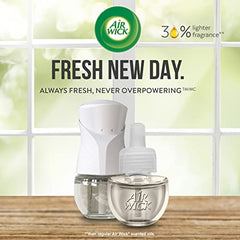 Airwick Plug In Fresh New Day Scented Oil, Simply Cotton, 2 Refills, (2x20mL)