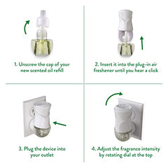 Airwick Plug In Fresh New Day Scented Oil, Simply Cotton, 2 Refills, (2x20mL)