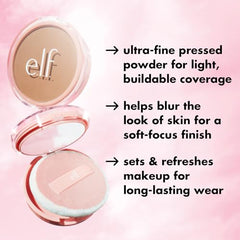 e.l.f. Halo Glow Powder Filter, Ultra-fine Finishing Powder, Smooths The Look of Pores & Fine Lines, Creates A Soft-Focus Glow, Vegan & Cruelty-Free, Medium Warm