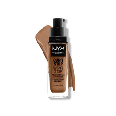 NYX Professional Makeup Can't Stop Won't Stop Foundation, 24h Full Coverage Matte Finish - Mahogany, 30 mL