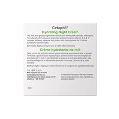 Cetaphil Hydrating Night Cream for Face (48gr) - Made with Hyaluronic Acid and Olive Oil Extract - 24Hr Intense Hydration - Fragrance-Free, Paraben-Free - For Dry and Sensitive Skin