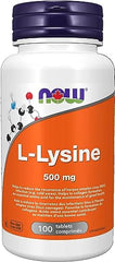 NOW Supplements, L-Lysine (L-Lysine Hydrochloride) 500 mg, Amino Acid, 100 Tablets