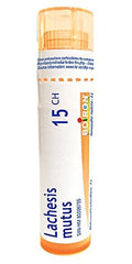 Boiron Lachesis mutus 15ch,Homeopathic medicine. Each tube contains 4 g (approximately 80 pellets)