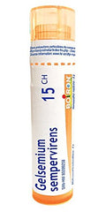 Boiron Gelsemium sempervirens 15ch,Homeopathic medicine. Each tube contains 4 g (approximately 80 pellets)