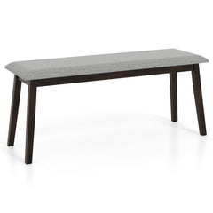 43.5 Inch Upholstered Entryway Bench with Rubber Wood Frame-Gray