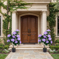 43.5 inches Artificial Hydrangea Tree 2 Pack-Purple