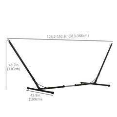 Adjustable Hammock Stand, Fits 10-13 ft Hammocks Up to 264lbs Capacity,Black