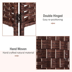 6ft Folding Room Divider, 3 Panel Wall Partition with Wooden Frame for Bedroom, Home Office, Natural