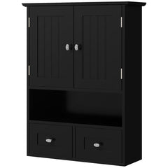 Bathroom Wall Cabinet, Medicine Cabinet, Over Toilet Storage Cabinet with Shelf and Drawers for Hallway, Living Room, White
