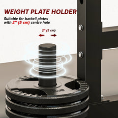 Adjustable Squat Rack, 660 lbs Multi-Function Barbell Rack for Weight Lifting and Home Gym Strength Training, Black