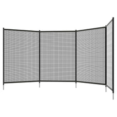 4-Panel Swimming Pool Fence, Aluminium Rustproof Pool Fencing, Overall Size 4' x 12', Black