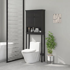 3-Tier Over Toilet Storage Unit Washing Machine Cabinet Dryer Cabinet with Adjustable Shelf for Bathroom, Laundry