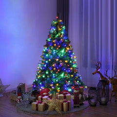 5 FT Pre-Lit Artificial Christmas Tree, Hinged, 600 Tips, 150 LEDs and 11 Light Modes