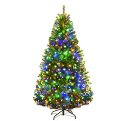 5 FT Pre-Lit Artificial Christmas Tree, Hinged, 600 Tips, 150 LEDs and 11 Light Modes