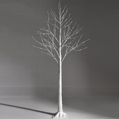 5 FT Pre-Lit White Birch Twig Tree with 72 LED Lights and Bendable Branches