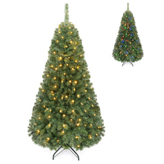 5 FT Pre-Lit Artificial Christmas Tree with 600 Tips, 150 LEDs, 2 Light Colours and 11 Modes