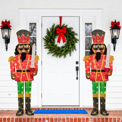 5 FT Giant Nutcracker with Glitter Sword for Outdoor