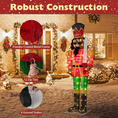 5 FT Giant Nutcracker with Glitter Sword for Outdoor