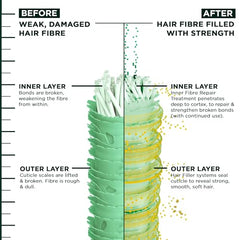 Garnier Fructis Hair Filler + Vitamin C Strength Repair Sulfate-Free Shampoo, for Weak Damaged Hair, up to 4X Less Breakage & 79% More Strength, 300ml