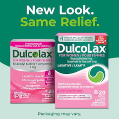 Dulcolax for Women, Bisacodyl 5mg Stimulant Laxatives for Occasional Constipation Relief, Laxative and Constipation Relief for Women, Including Those who are Breastfeeding, 20 Count