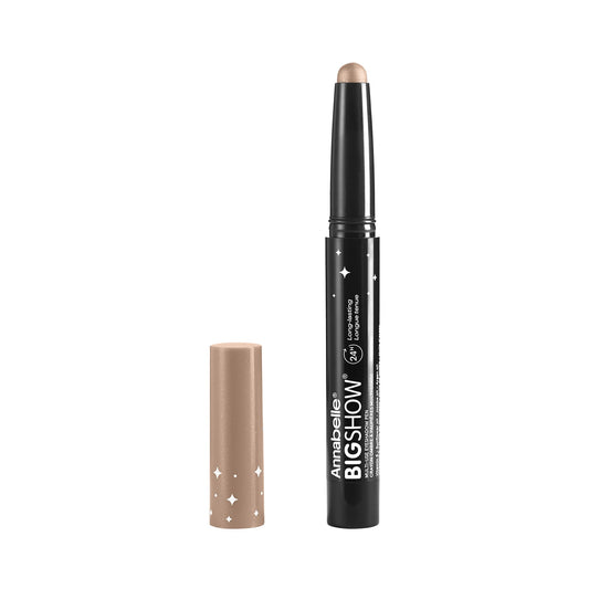 Annabelle Bigshow Multi-Use Eyeshadow Pen, 01 Champagne, Highly Pigmented, Long-Lasting, Waterproof, Transfer-Proof, Smudge-Proof, Paraben-Free, Fragrance-Free, Vegan, Cruelty-Free, 1.3 g