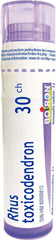 Boiron Rhus toxicodendron 30ch,Homeopathic medicine. Each tube contains 4 g (approximately 80 pellets)