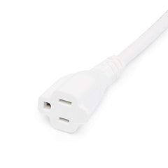 Amazon Basics 3-Foot Extension Cord - 13 Amps, 125V - 2-Pack, White